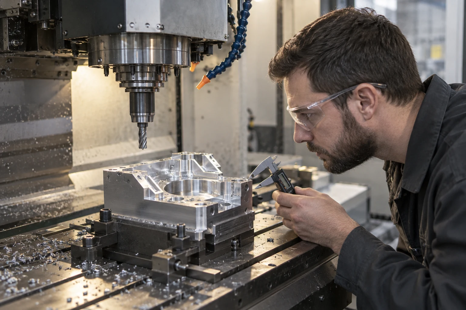 Illustrative cnc case illustration scene, AI-generated